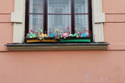 Velikonoční výzdoba zkrášluje centrum Hranic / fotogalerie / Jarní výzdoba v oknech Staré radnice, foto: Ivana Žáková